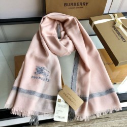 Burberry Cashmere tinta unita Schawl sottile 80 x 200 rosa