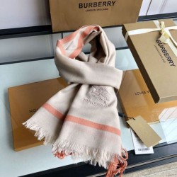 Burberry Cashmere tinta unita Schawl sottile 80 x 200 arancione