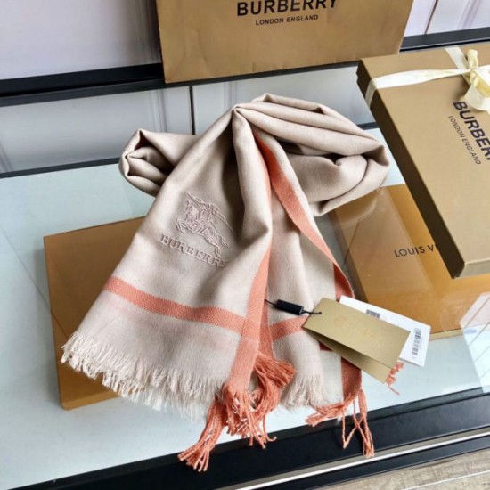 Replica Burberry Cashmere tinta unita Schawl sottile 80 x 200 arancione