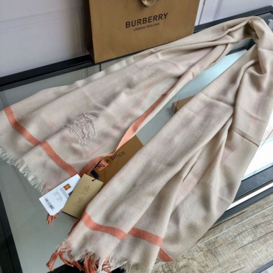 Replica Burberry Cashmere tinta unita Schawl sottile 80 x 200 arancione