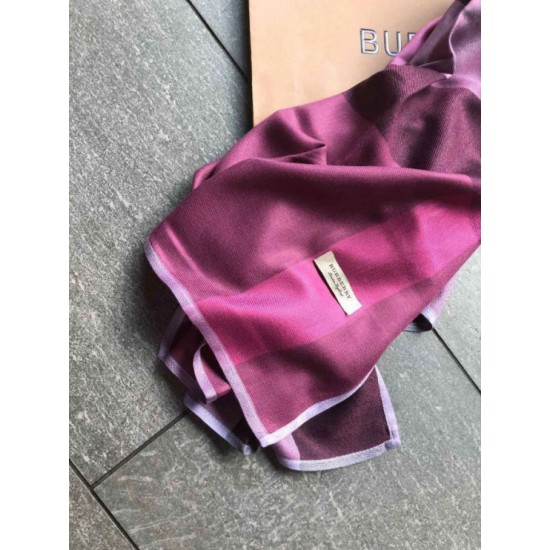 Replica Sciarpa di velluto a trama sottile criptata Burberry classica Viola
