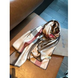 Sciarpa Burberry in velluto a trama sottile classica a sezione sottile marrone