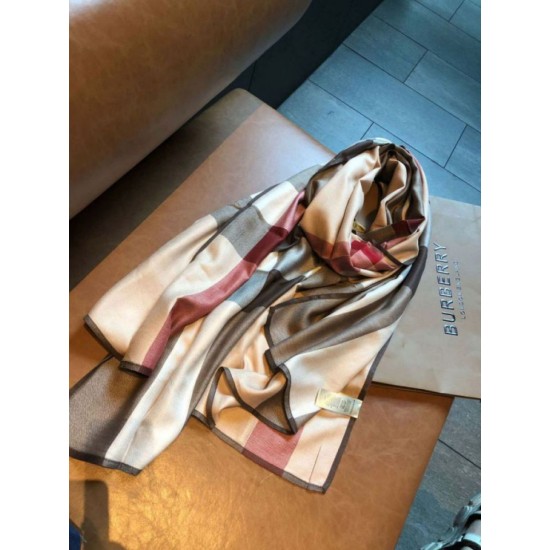 Replica Sciarpa Burberry in velluto a trama sottile classica a sezione sottile marrone
