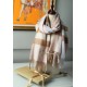 Replica Scialle in cashmere con motivo check classico Burberry 70 x 200 albicocche