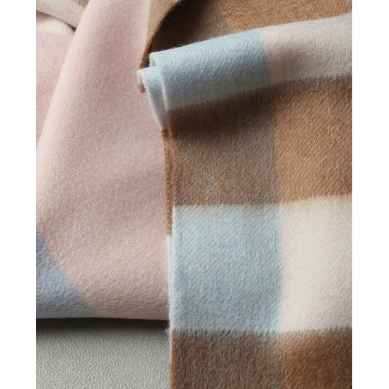Replica Scialle in cashmere con motivo check classico Burberry 70 x 200 albicocche