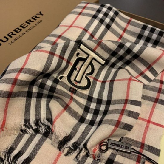 Replica Burberry Scialle in cashmere con motivo Horseferry Check 70 x 200 Nero