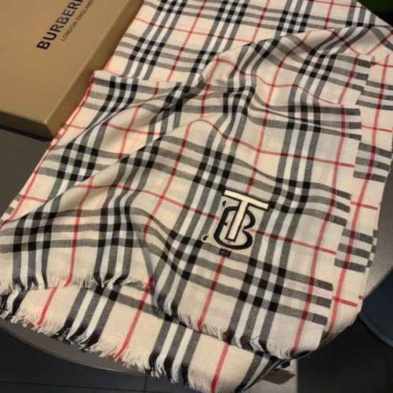 Replica Burberry Scialle in cashmere con motivo Horseferry Check 70 x 200 Nero