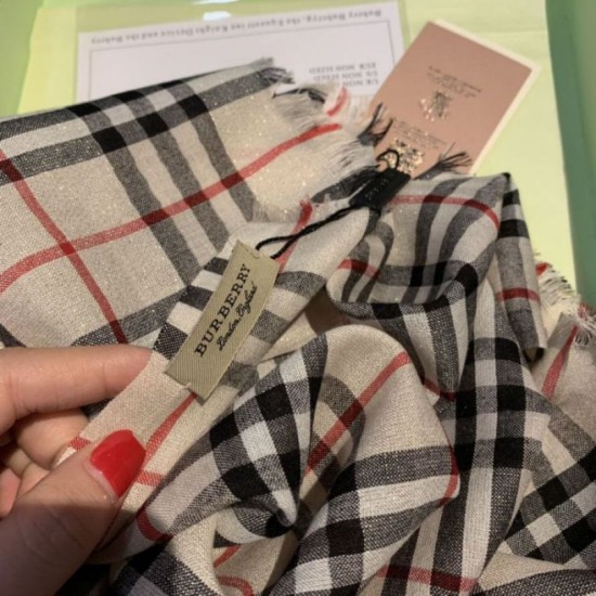 Replica Burberry Scialle in cashmere con motivo Horseferry Check 70 x 200 Nero
