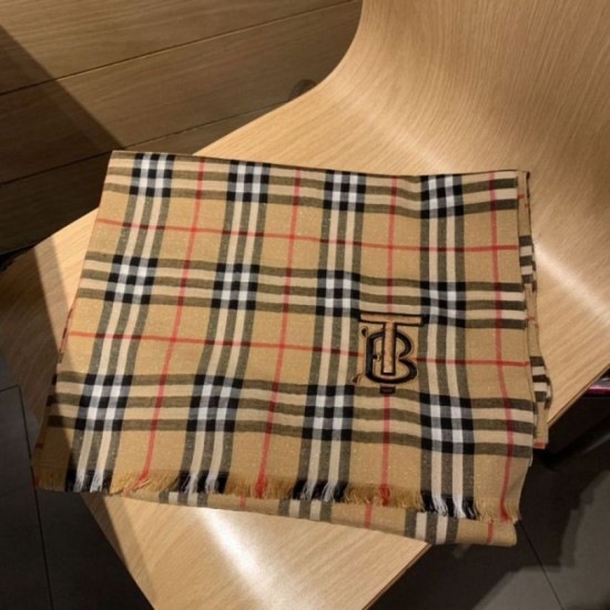 Replica Burberry TB scialle in cashmere con motivo cavallo di cavallo 70 x 200 marrone