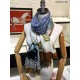 Replica Scialle in cashmere con stampa Oyster Burberry 110 x 200 blu