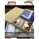 Replica Scialle in cashmere con stampa Oyster Burberry 110 x 200 blu