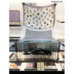 Scialle in cashmere con stampa Oyster Burberry 110 x 200 nero