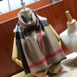 Scialle in cashmere con motivo check classico Burberry 70 x 200 marrone