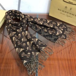 Burberry TB Limit Edition Cashmere Scialle Caffè Burberry TB Limit Edition Cashmere Scialle Caffè