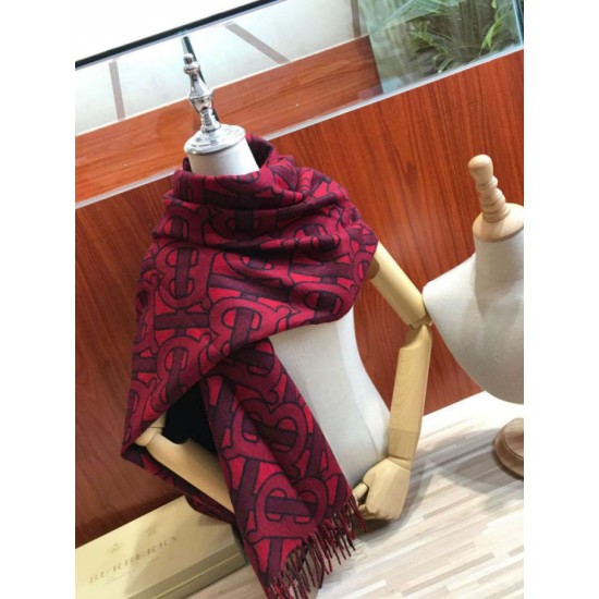 Replica Claret scialle in cashmere Burberry TB Limit Edition