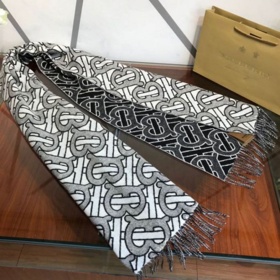 Replica Scialle in cashmere Burberry TB Limit Edition grigio