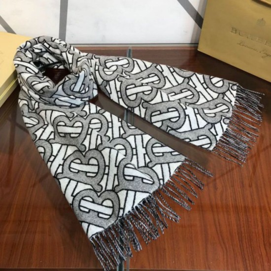 Replica Scialle in cashmere Burberry TB Limit Edition grigio