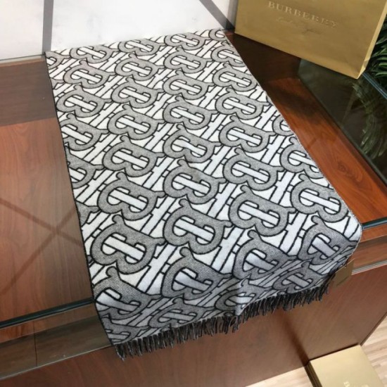 Replica Scialle in cashmere Burberry TB Limit Edition grigio