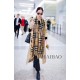Replica Scialle in cashmere con motivo check classico Burberry 70 x 220 marrone