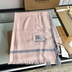 Burberry Cashmere tinta unita Schawl sottile 80 x 200 rosa