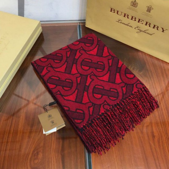 Replica Claret scialle in cashmere Burberry TB Limit Edition