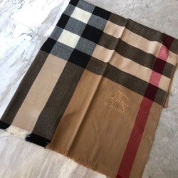 Scialle in cashmere con motivo check classico Burberry 70 x 200 marrone