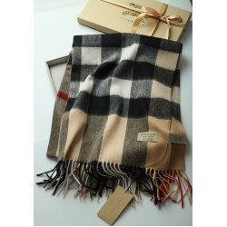 Scialle in cashmere con motivo check classico Burberry 70 x 200 marrone