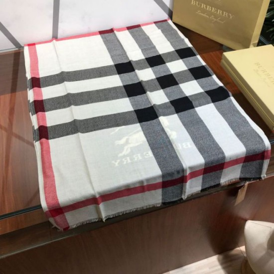Replica Scialle in cashmere con motivo check classico Burberry 70 x 200 nero