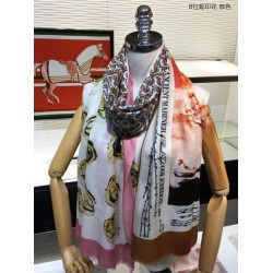 Scialle in cashmere con stampa Oyster Burberry 110 x 200 caffè