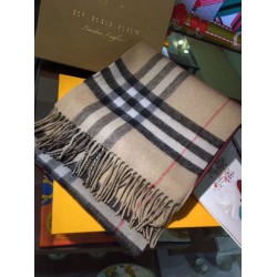 Sciarpa Burberry classica in cashmere double face 30 x 168 Marrone