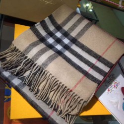 Sciarpa Burberry classica in cashmere double face 30 x 168 Marrone