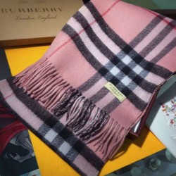 Sciarpa Burberry classica in cashmere double face 30 x 168 Rosa