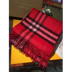 Sciarpa Burberry classica in cashmere double face 30 x 168 rossa