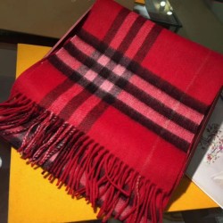 Sciarpa Burberry classica in cashmere double face 30 x 168 rossa
