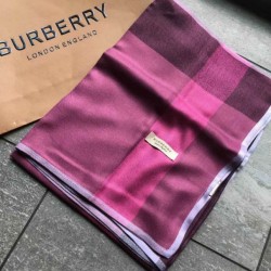 Sciarpa di velluto a trama sottile criptata Burberry classica Viola
