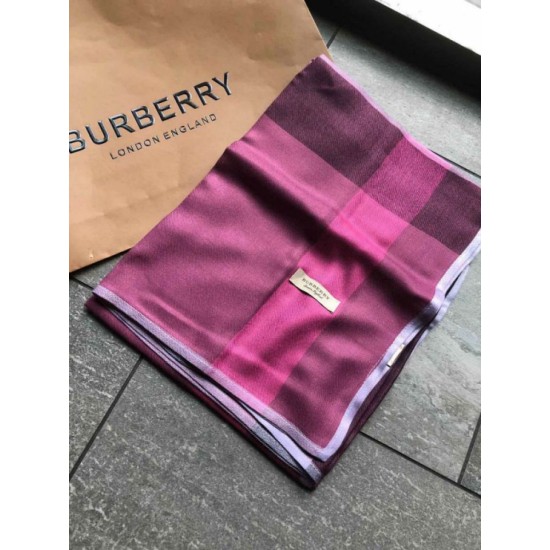 Replica Sciarpa di velluto a trama sottile criptata Burberry classica Viola