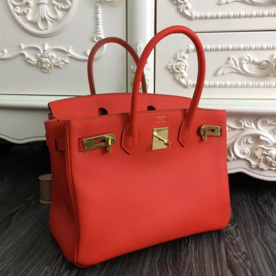 Replica Borse Hermes Birkin 30cm 35CM in pelle arancione Clemence Replica Borse Hermes Birkin 30cm 35CM in pelle arancione Clemence