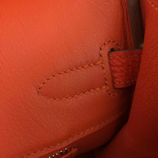 Replica Borse Hermes Birkin 30cm 35CM in pelle arancione Clemence Replica Borse Hermes Birkin 30cm 35CM in pelle arancione Clemence