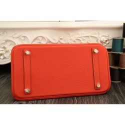 Borse Hermes Birkin 30cm 35CM in pelle arancione Clemence