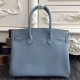Replica Borse Hermes Birkin 30cm 35CM in pelle blu Lin Clemence Replica Borse Hermes Birkin 30cm 35CM in pelle blu Lin Clemence