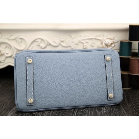 Replica Borse Hermes Birkin 30cm 35CM in pelle blu Lin Clemence Replica Borse Hermes Birkin 30cm 35CM in pelle blu Lin Clemence