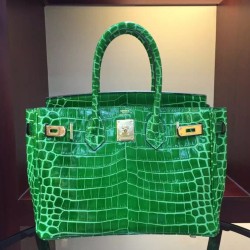 Borse Hermes Birkin 30cm 35CM in pelle di coccodrillo di bambù