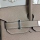 Replica Borse Hermes Birkin 30cm 35CM in pelle grigio Clemence Replica Borse Hermes Birkin 30cm 35CM in pelle grigio Clemence