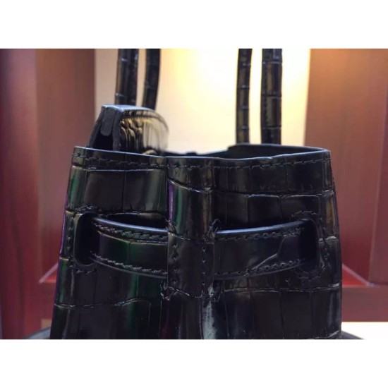 Replica Borse Hermes Birkin 30cm 35CM in pelle nera di coccodrillo Replica Borse Hermes Birkin 30cm 35CM in pelle nera di coccodrillo