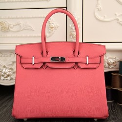 Borse Hermes Birkin 30cm 35CM in pelle rosa rossetto Clemence