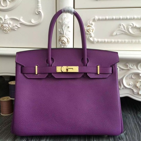 Replica Borse Hermes Birkin 30cm 35CM in pelle viola Clemence Replica Borse Hermes Birkin 30cm 35CM in pelle viola Clemence