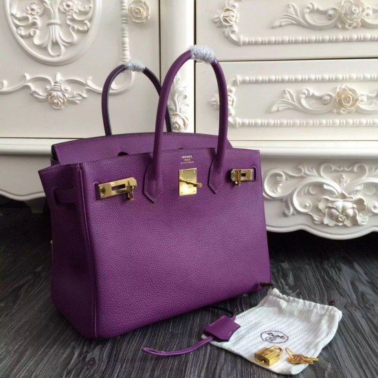 Replica Borse Hermes Birkin 30cm 35CM in pelle viola Clemence Replica Borse Hermes Birkin 30cm 35CM in pelle viola Clemence