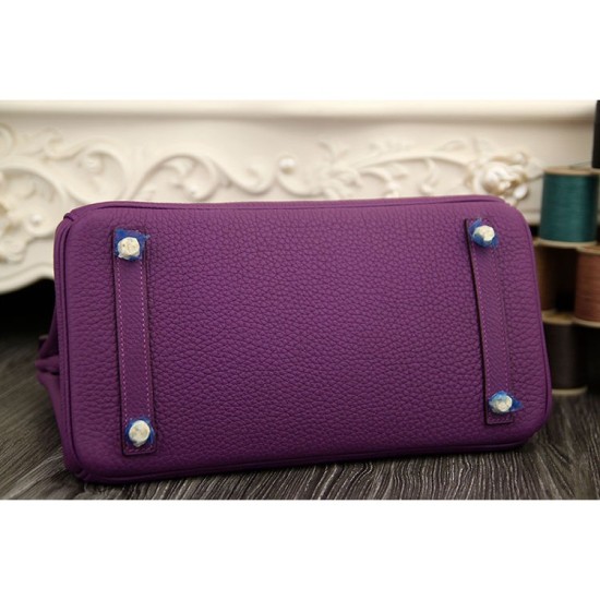 Replica Borse Hermes Birkin 30cm 35CM in pelle viola Clemence Replica Borse Hermes Birkin 30cm 35CM in pelle viola Clemence
