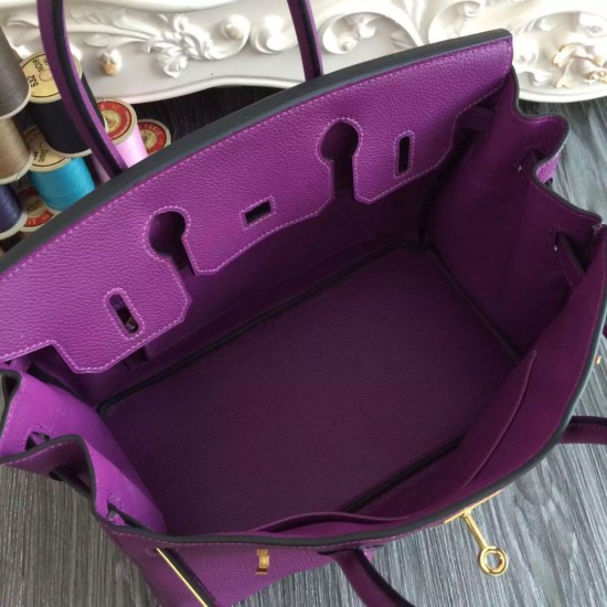 Replica Borse Hermes Birkin 30cm 35CM in pelle viola Clemence Replica Borse Hermes Birkin 30cm 35CM in pelle viola Clemence