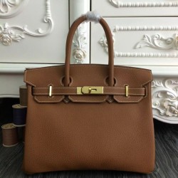 Borse Hermes Birkin 30cm 35CM pelle marrone Clemence